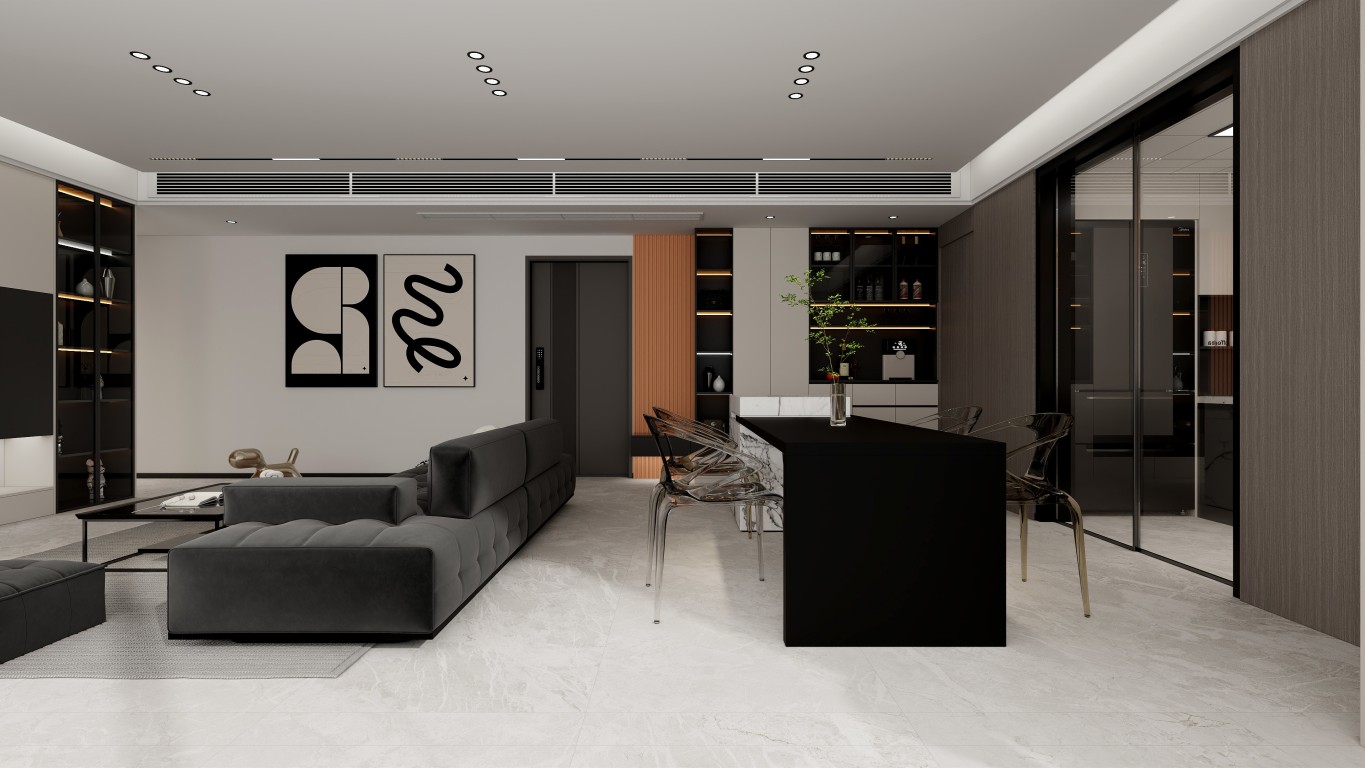 小区房现代简约140㎡3室 - 雅