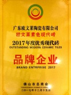 2017年度优秀现代砖品牌企业